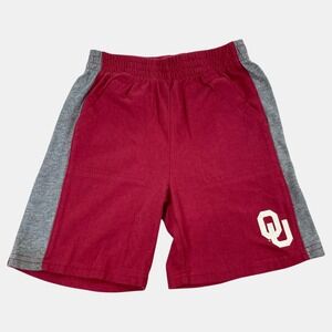Colloseum‎ Shorts Kids Red Gray Oklahoma Sooners Athletic Logo Elastic Waist 3T